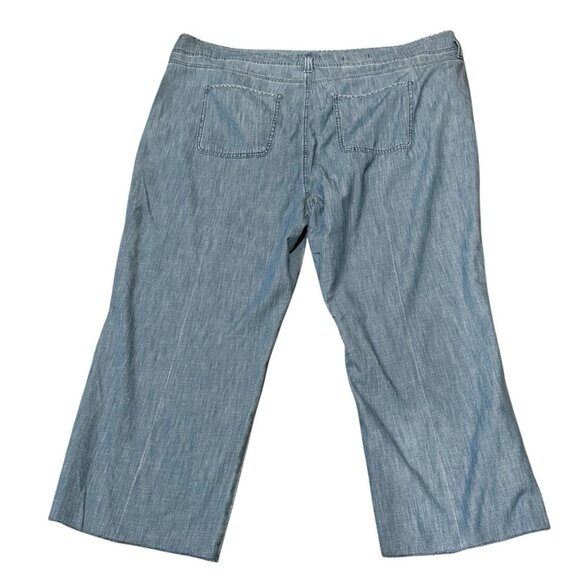 NYDJ Chambray Lift Tuck Technology Light Wash Wide Leg Pants Womens Size 24W - Picture 5 of 12